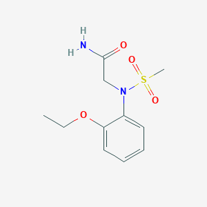 molecular formula C11H16N2O4S B5862921 N~2~-(2-ethoxyphenyl)-N~2~-(methylsulfonyl)glycinamide 