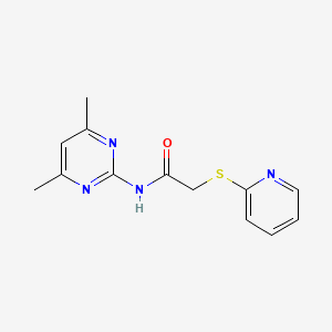 molecular formula C13H14N4OS B5862924 N-(4,6-dimethyl-2-pyrimidinyl)-2-(2-pyridinylthio)acetamide 