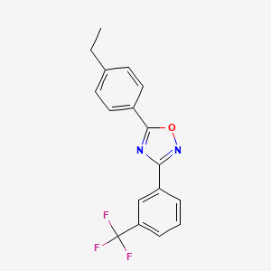 molecular formula C17H13F3N2O B5862934 5-(4-ethylphenyl)-3-[3-(trifluoromethyl)phenyl]-1,2,4-oxadiazole 