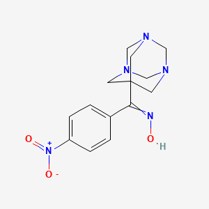 molecular formula C14H17N5O3 B5862964 (4-nitrophenyl)(1,3,5-triazatricyclo[3.3.1.1~3,7~]dec-7-yl)methanone oxime 