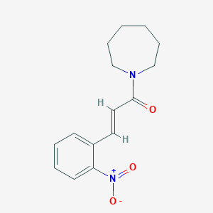 molecular formula C15H18N2O3 B5863022 1-[3-(2-nitrophenyl)acryloyl]azepane 