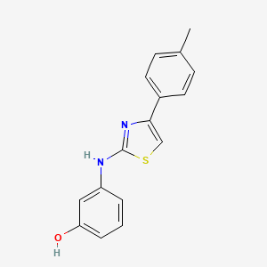 molecular formula C16H14N2OS B5863052 3-{[4-(4-methylphenyl)-1,3-thiazol-2-yl]amino}phenol 