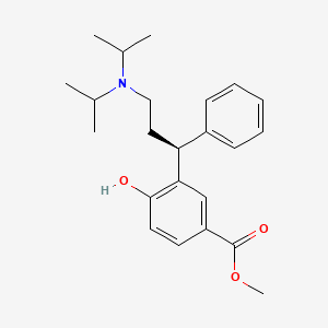 molecular formula C23H31NO3 B586307 (S)-N,N-Diisopropyl-3-[(5-methoxycarbonyl)-2-hydroxy)phenyl]-3-phenyl-propylamine CAS No. 1294517-17-1