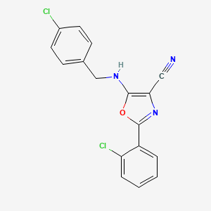 5-[(4-chlorobenzyl)amino]-2-(2-chlorophenyl)-1,3-oxazole-4-carbonitrile