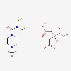 molecular formula C16H29N3O8 B586313 Diethylcarbamazine-d3 Citrate CAS No. 1795031-70-7