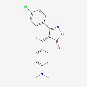 molecular formula C18H15ClN2O2 B5863131 3-(4-chlorophenyl)-4-[4-(dimethylamino)benzylidene]-5(4H)-isoxazolone 