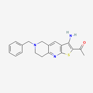 molecular formula C19H19N3OS B5863137 1-(3-amino-6-benzyl-5,6,7,8-tetrahydrothieno[2,3-b]-1,6-naphthyridin-2-yl)ethanone 