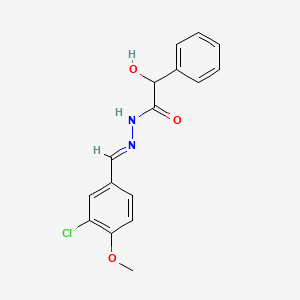 N'-(3-chloro-4-methoxybenzylidene)-2-hydroxy-2-phenylacetohydrazide