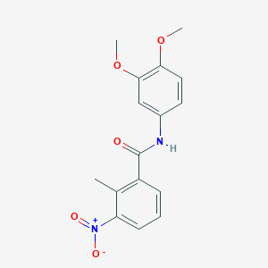 molecular formula C16H16N2O5 B5863177 N-(3,4-dimethoxyphenyl)-2-methyl-3-nitrobenzamide 