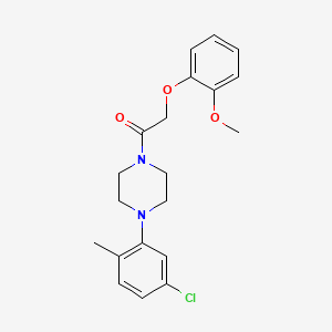 molecular formula C20H23ClN2O3 B5863183 1-(5-chloro-2-methylphenyl)-4-[(2-methoxyphenoxy)acetyl]piperazine 