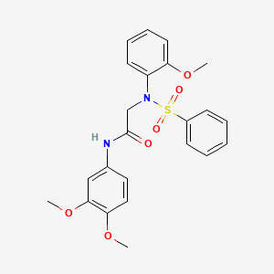 N~1~-(3,4-dimethoxyphenyl)-N~2~-(2-methoxyphenyl)-N~2~-(phenylsulfonyl)glycinamide