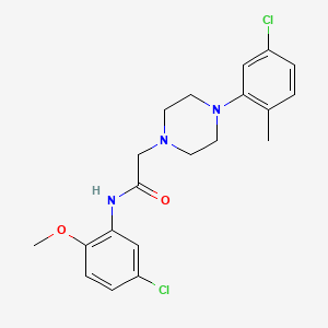 molecular formula C20H23Cl2N3O2 B5863189 N-(5-chloro-2-methoxyphenyl)-2-[4-(5-chloro-2-methylphenyl)-1-piperazinyl]acetamide 