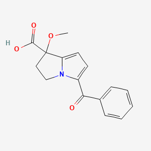 molecular formula C16H15NO4 B586320 (+/-)-5-Benzoyl-1-methoxy-2,3-dihydro-1H-pyrrolizine-1-carboxylic acid CAS No. 1391053-45-4