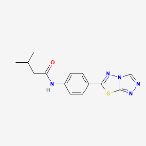 molecular formula C14H15N5OS B5863202 3-methyl-N-(4-[1,2,4]triazolo[3,4-b][1,3,4]thiadiazol-6-ylphenyl)butanamide 