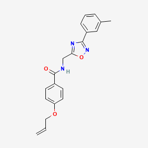 molecular formula C20H19N3O3 B5863225 4-(allyloxy)-N-{[3-(3-methylphenyl)-1,2,4-oxadiazol-5-yl]methyl}benzamide 