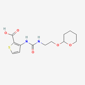 molecular formula C13H18N2O5S B586323 3-[3-[2-(2-四氢吡喃氧基)乙基]脲基]噻吩-2-羧酸 CAS No. 1265892-01-0