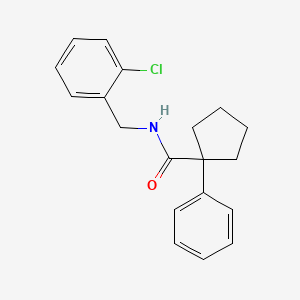 molecular formula C19H20ClNO B5863230 N-(2-chlorobenzyl)-1-phenylcyclopentanecarboxamide 