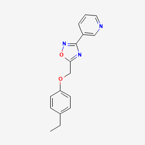 molecular formula C16H15N3O2 B5863240 3-{5-[(4-ethylphenoxy)methyl]-1,2,4-oxadiazol-3-yl}pyridine 