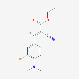 molecular formula C14H15BrN2O2 B5863248 ethyl 3-[3-bromo-4-(dimethylamino)phenyl]-2-cyanoacrylate 