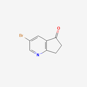 molecular formula C8H6BrNO B586326 3-Bromo-6,7-dihydro-5H-cyclopenta[B]pyridin-5-one CAS No. 1196154-87-6