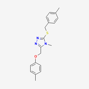 4-methyl-3-[(4-methylbenzyl)thio]-5-[(4-methylphenoxy)methyl]-4H-1,2,4-triazole