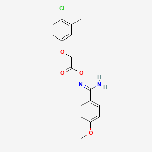 molecular formula C17H17ClN2O4 B5863289 N'-{[(4-chloro-3-methylphenoxy)acetyl]oxy}-4-methoxybenzenecarboximidamide 