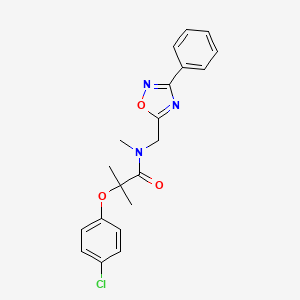 2-(4-chlorophenoxy)-N,2-dimethyl-N-[(3-phenyl-1,2,4-oxadiazol-5-yl)methyl]propanamide