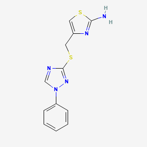 4-{[(1-phenyl-1H-1,2,4-triazol-3-yl)thio]methyl}-1,3-thiazol-2-amine