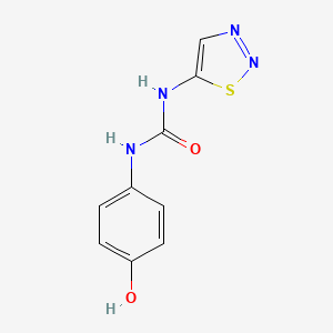 molecular formula C9H8N4O2S B586333 Urea, N-(4-hydroxyphenyl)-N'-1,2,3-thiadiazol-5-yl- CAS No. 65647-48-5