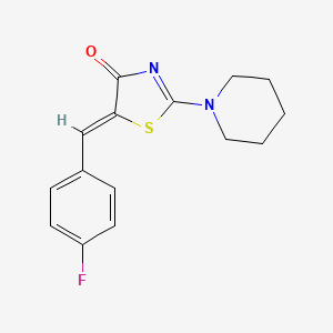 molecular formula C15H15FN2OS B5863339 5-(4-fluorobenzylidene)-2-(1-piperidinyl)-1,3-thiazol-4(5H)-one 