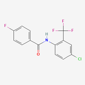 N-[4-chloro-2-(trifluoromethyl)phenyl]-4-fluorobenzamide