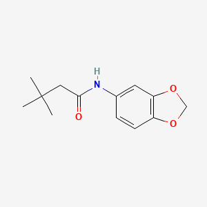 molecular formula C13H17NO3 B5863351 N-1,3-benzodioxol-5-yl-3,3-dimethylbutanamide 