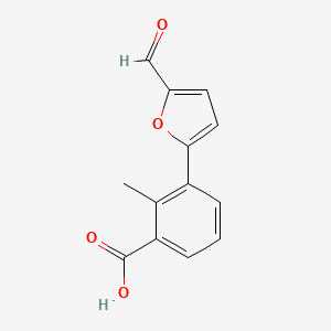 molecular formula C13H10O4 B5863355 3-(5-formyl-2-furyl)-2-methylbenzoic acid 