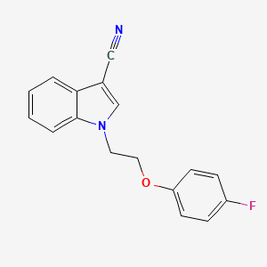 molecular formula C17H13FN2O B5863386 1-[2-(4-fluorophenoxy)ethyl]-1H-indole-3-carbonitrile 