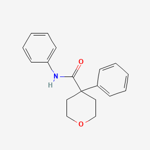 molecular formula C18H19NO2 B5863394 N,4-diphenyltetrahydro-2H-pyran-4-carboxamide 