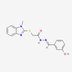 N'-(3-hydroxybenzylidene)-2-[(1-methyl-1H-benzimidazol-2-yl)thio]acetohydrazide