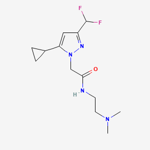 2-[5-cyclopropyl-3-(difluoromethyl)-1H-pyrazol-1-yl]-N-[2-(dimethylamino)ethyl]acetamide