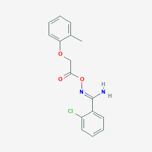 2-chloro-N'-{[(2-methylphenoxy)acetyl]oxy}benzenecarboximidamide