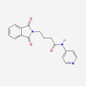 molecular formula C17H15N3O3 B5863535 4-(1,3-dioxo-1,3-dihydro-2H-isoindol-2-yl)-N-4-pyridinylbutanamide 