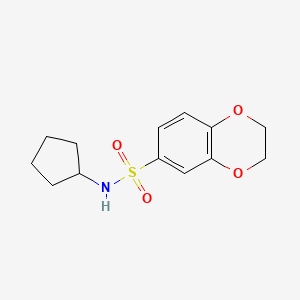 N-cyclopentyl-2,3-dihydro-1,4-benzodioxine-6-sulfonamide