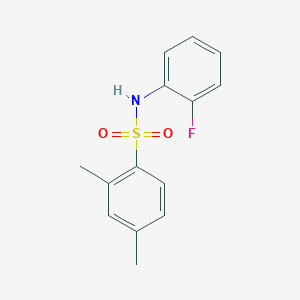 molecular formula C14H14FNO2S B5863539 N-(2-fluorophenyl)-2,4-dimethylbenzenesulfonamide 