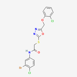 molecular formula C17H12BrCl2N3O3S B5863549 N-(3-bromo-4-chlorophenyl)-2-({5-[(2-chlorophenoxy)methyl]-1,3,4-oxadiazol-2-yl}thio)acetamide 