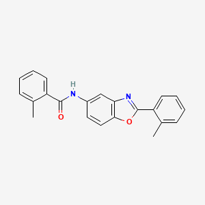 2-methyl-N-[2-(2-methylphenyl)-1,3-benzoxazol-5-yl]benzamide