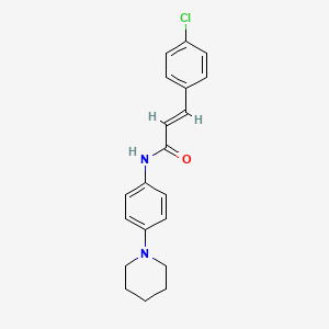 molecular formula C20H21ClN2O B5863563 3-(4-chlorophenyl)-N-[4-(1-piperidinyl)phenyl]acrylamide 