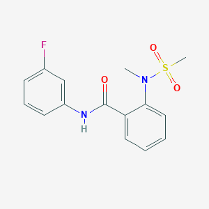 N-(3-fluorophenyl)-2-[methyl(methylsulfonyl)amino]benzamide