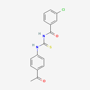 N-{[(4-acetylphenyl)amino]carbonothioyl}-3-chlorobenzamide