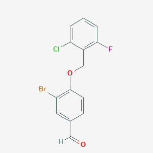 3-bromo-4-[(2-chloro-6-fluorobenzyl)oxy]benzaldehyde