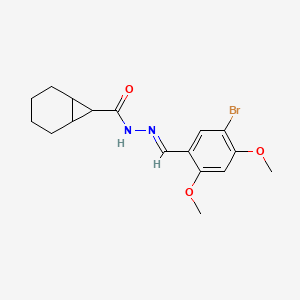 molecular formula C17H21BrN2O3 B5863632 N'-(5-bromo-2,4-dimethoxybenzylidene)bicyclo[4.1.0]heptane-7-carbohydrazide 