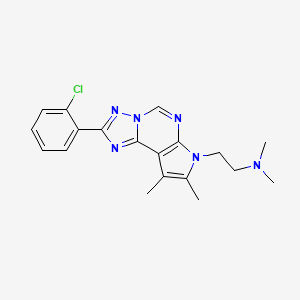 molecular formula C19H21ClN6 B5863634 2-[2-(2-chlorophenyl)-8,9-dimethyl-7H-pyrrolo[3,2-e][1,2,4]triazolo[1,5-c]pyrimidin-7-yl]-N,N-dimethylethanamine 