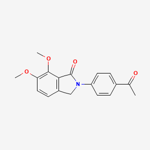 molecular formula C18H17NO4 B5863641 2-(4-acetylphenyl)-6,7-dimethoxy-1-isoindolinone 